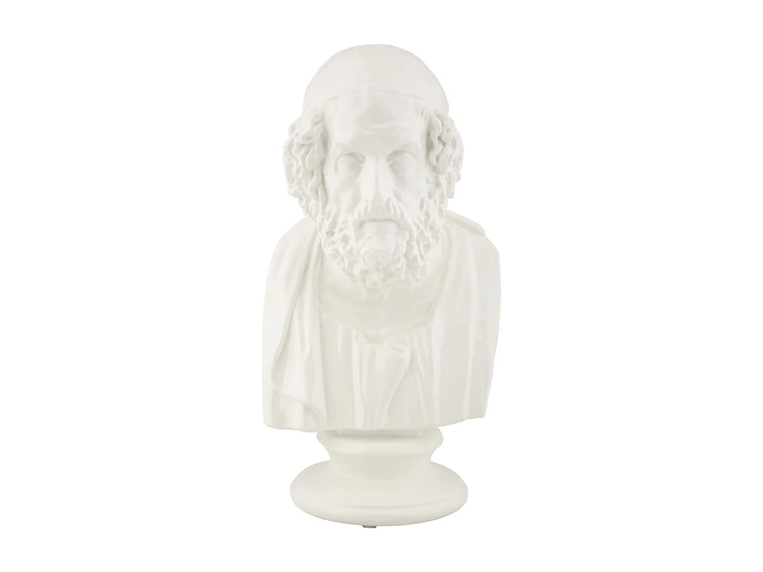 Sculpture Grèce 5, Blanc, 12,9x12,5x25 cm, Seven Design