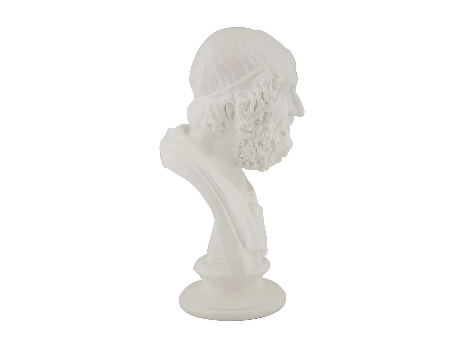 Sculpture Grèce 5, Blanc, 12,9x12,5x25 cm, Seven Design