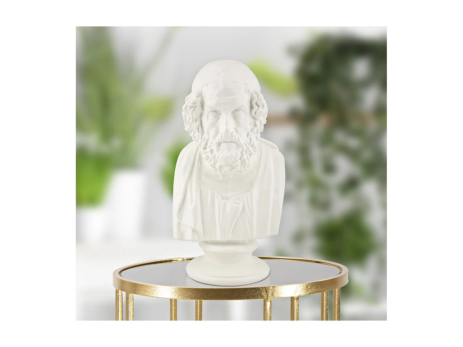 Sculpture Grèce 5, Blanc, 12,9x12,5x25 cm, Seven Design