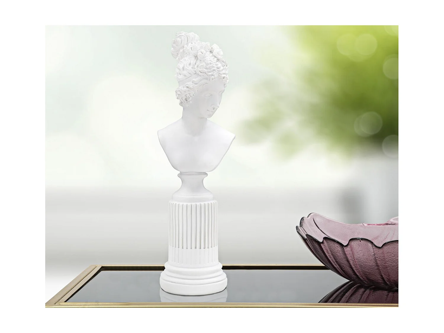 Rzeźba Grecja 7, Biały, 11x10x35,5 cm, Epikasa