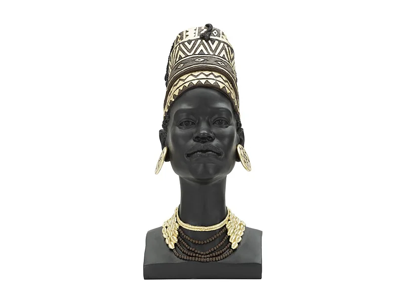Scultura Africa 6, Nero, 21,5x27,5x45 cm, Epikasa