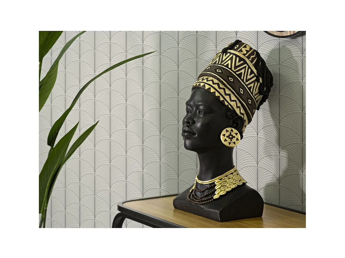 Scultura Africa 6, Nero, 21,5x27,5x45 cm, Epikasa