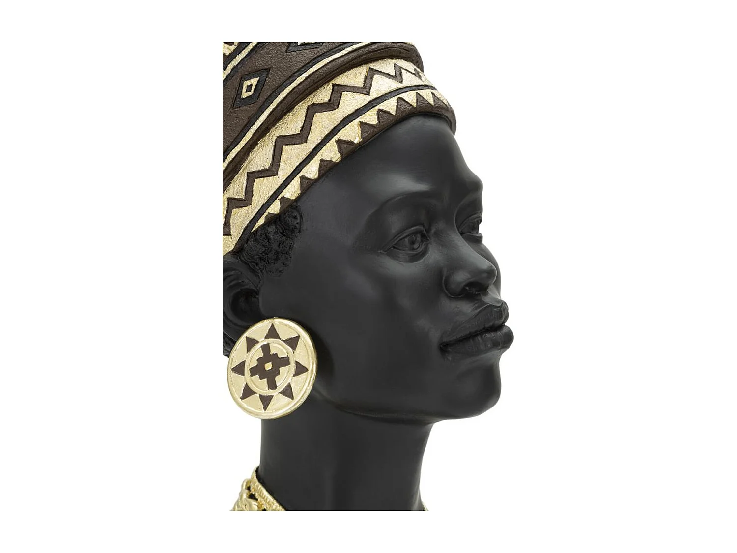 Sculpture Afrique 6, Noir, 21,5x27,5x45 cm, Seven Design