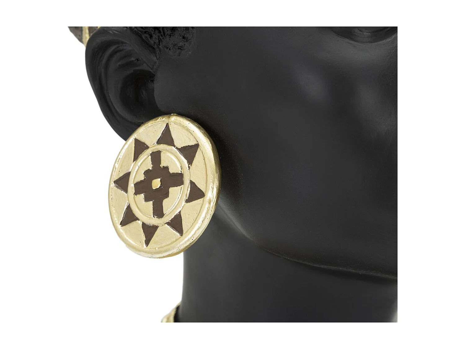 Sculpture Afrique 6, Noir, 21,5x27,5x45 cm, Seven Design