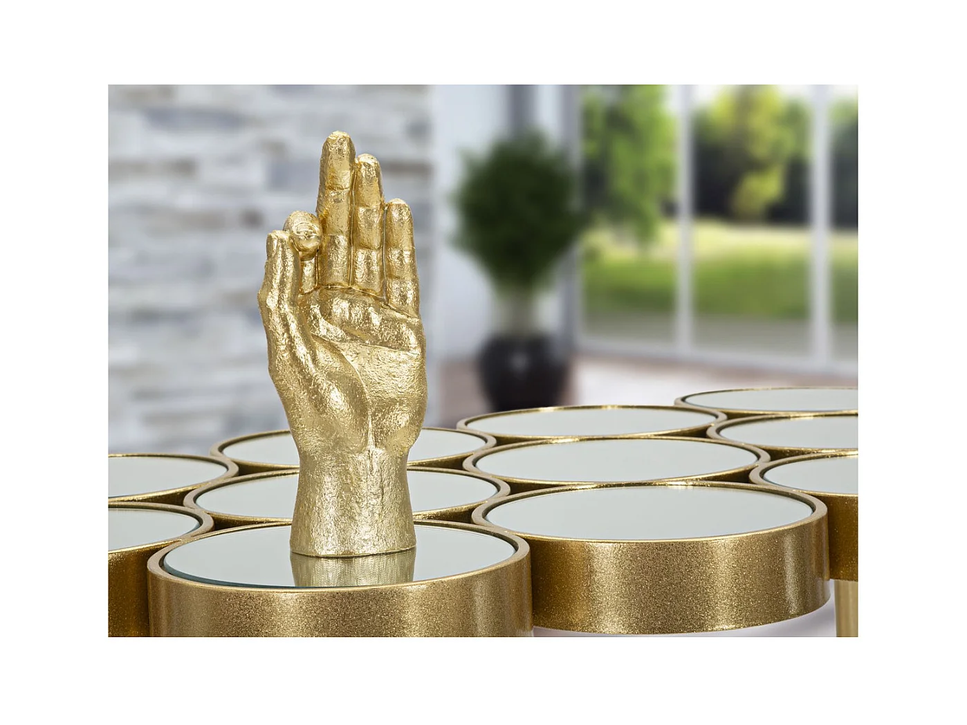 Beeldhouwwerk Handen 5, Goud, 10x7x22,5 cm, Epikasa