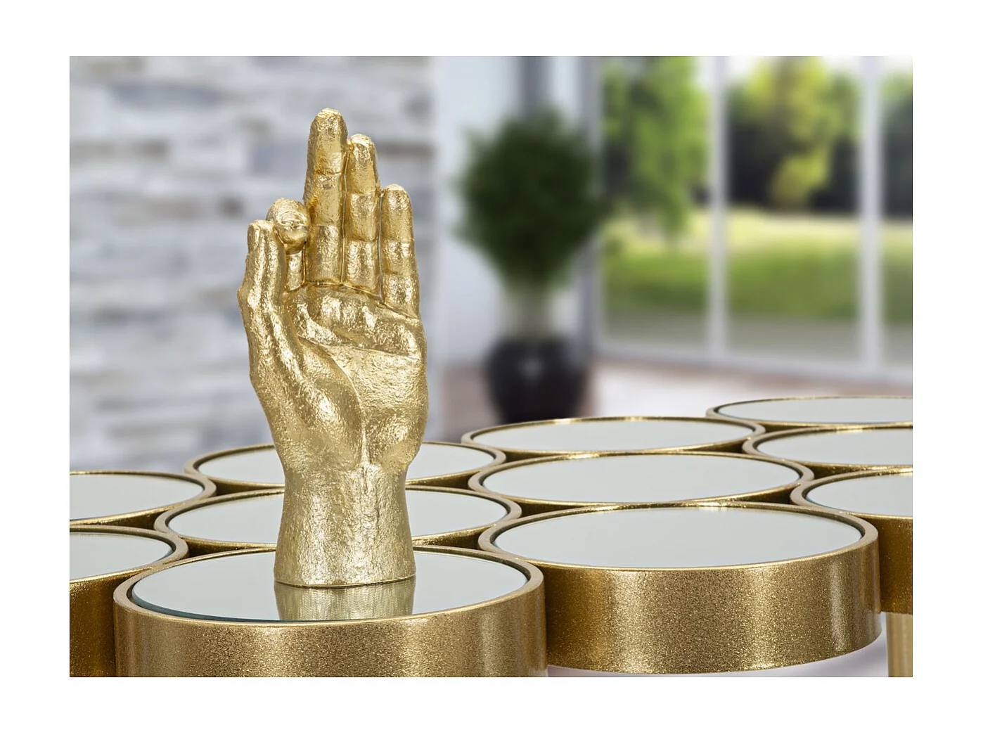 Sculpture Mains 5, Or, 10x7x22,5 cm, Seven Design