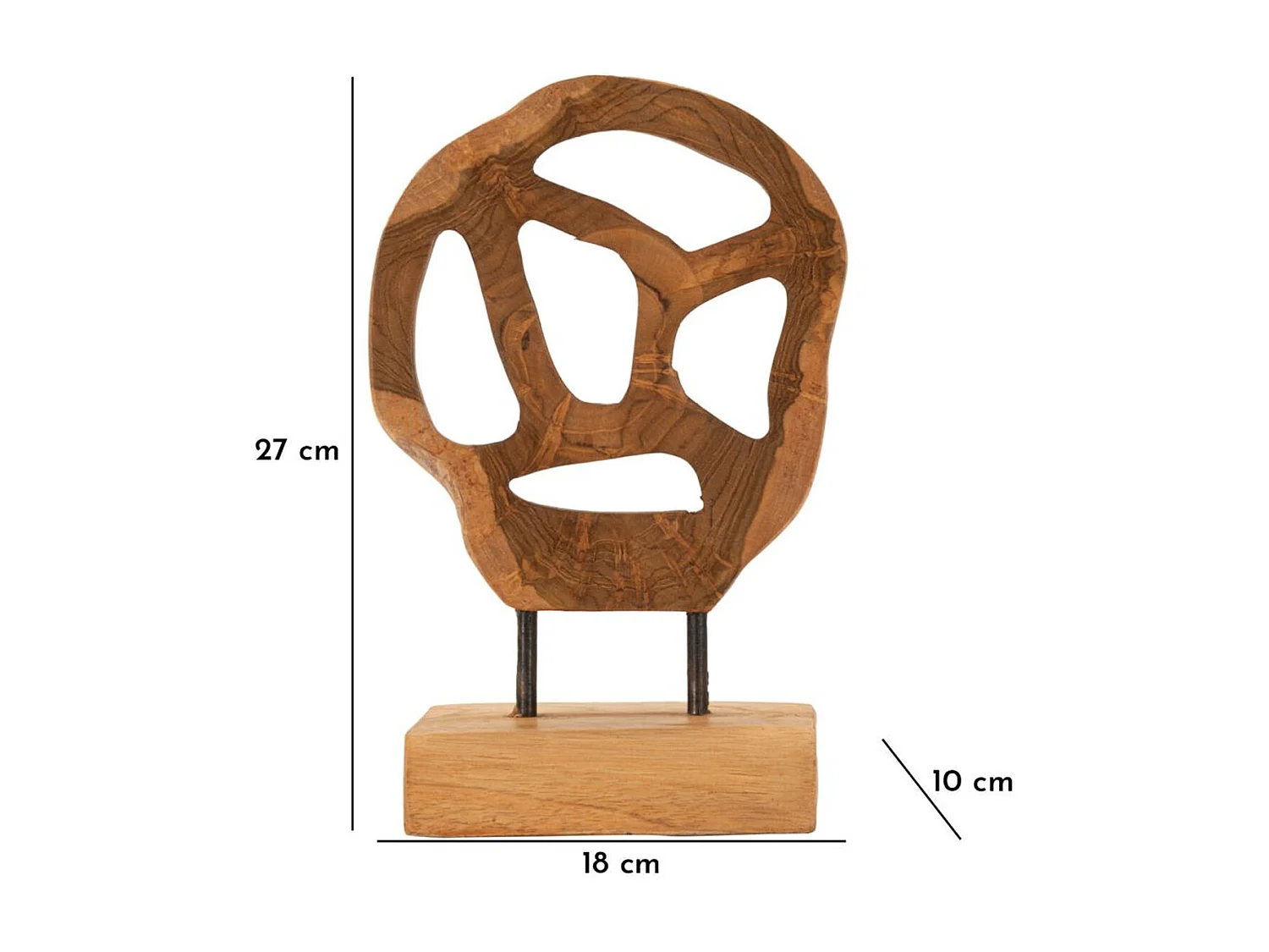 Rzeźba Korzeń 6, Brązowy, 18x10x27 cm, Seven Design