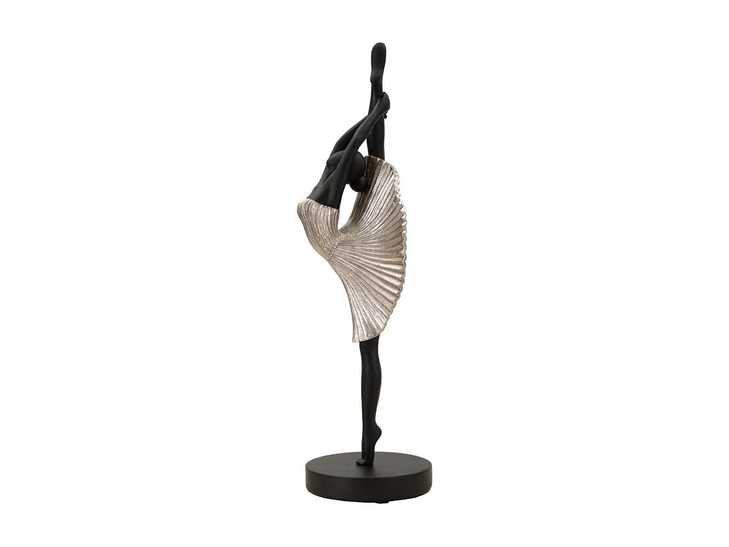 Escultura Dançarino 6, Preto, 14x14x42,5 cm, Seven Design