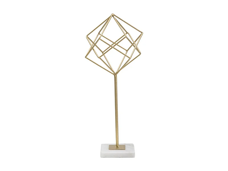 Escultura Cubos 2, Ouro, 16x18x41,5 cm, Epikasa