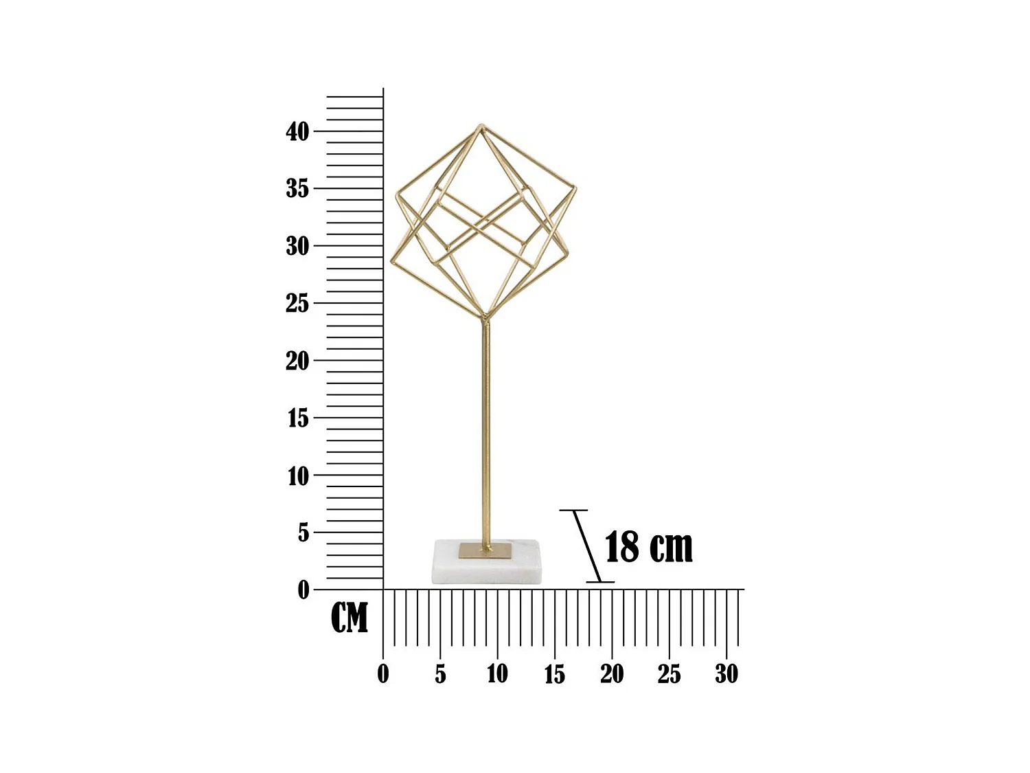 Escultura Cubos 2, Oro, 16x18x41,5 cm, Epikasa
