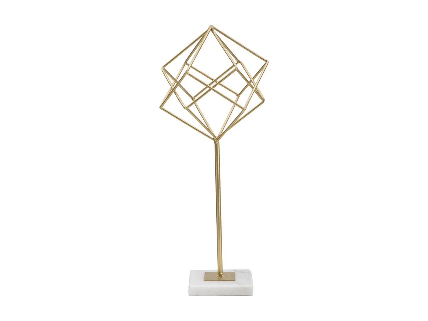 Rzeźba Sześciany 2, Złoto, 16x18x41,5 cm, Seven Design