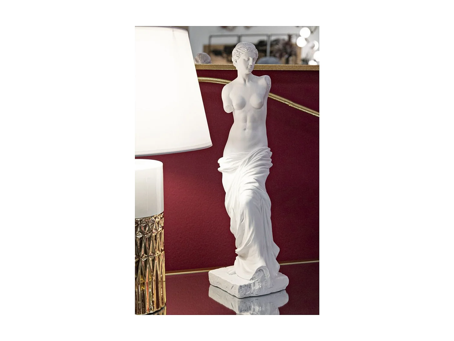 Escultura Grécia 1, Branco, 14x12x49 cm, Epikasa