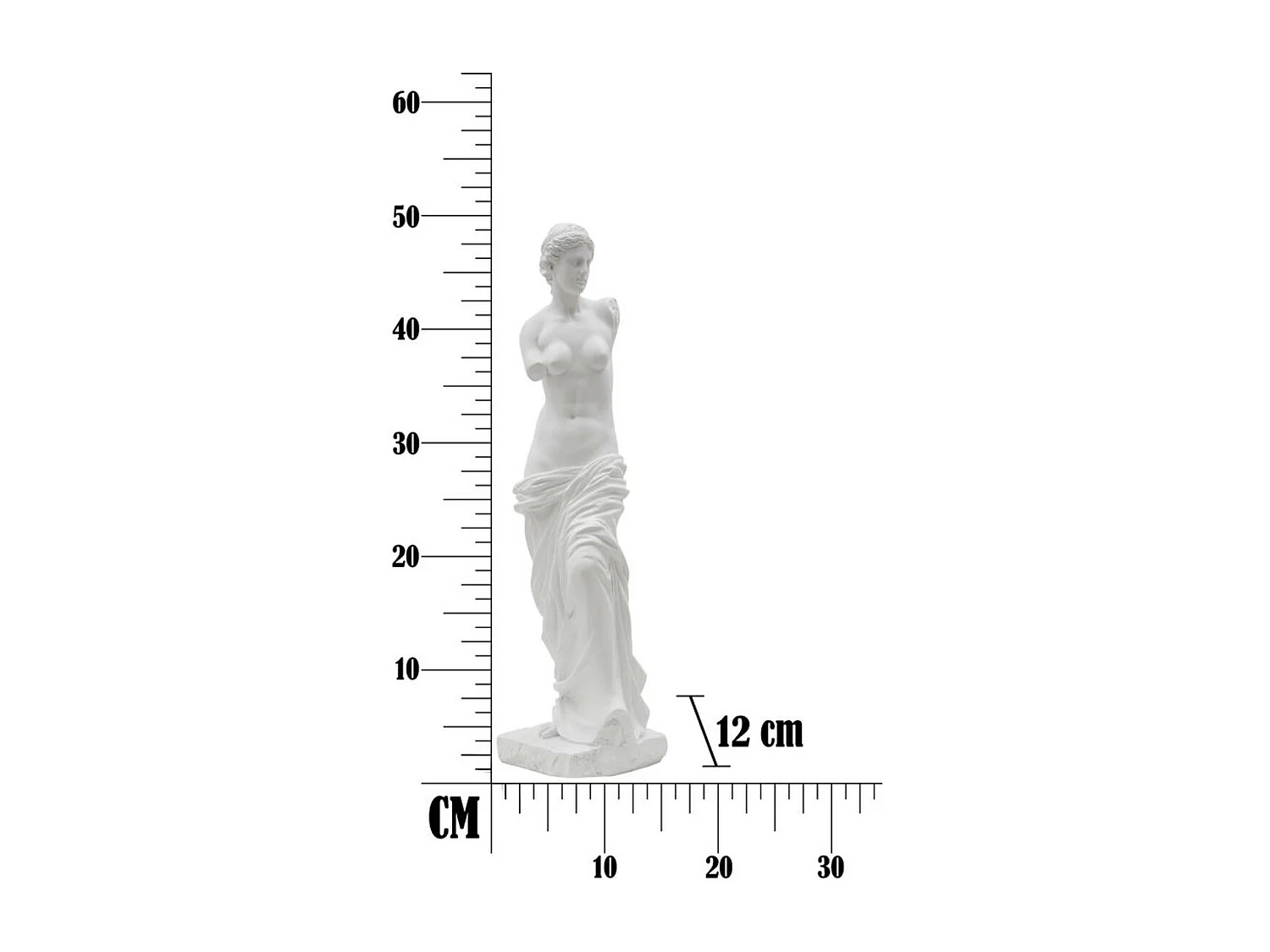 Escultura Grécia 1, Branco, 14x12x49 cm, Epikasa