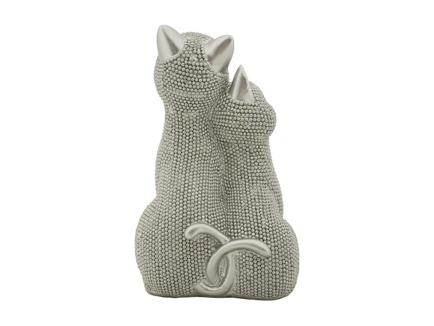 Rzeźba Koty 1, Srebrny, 13x10x21 cm, Seven Design