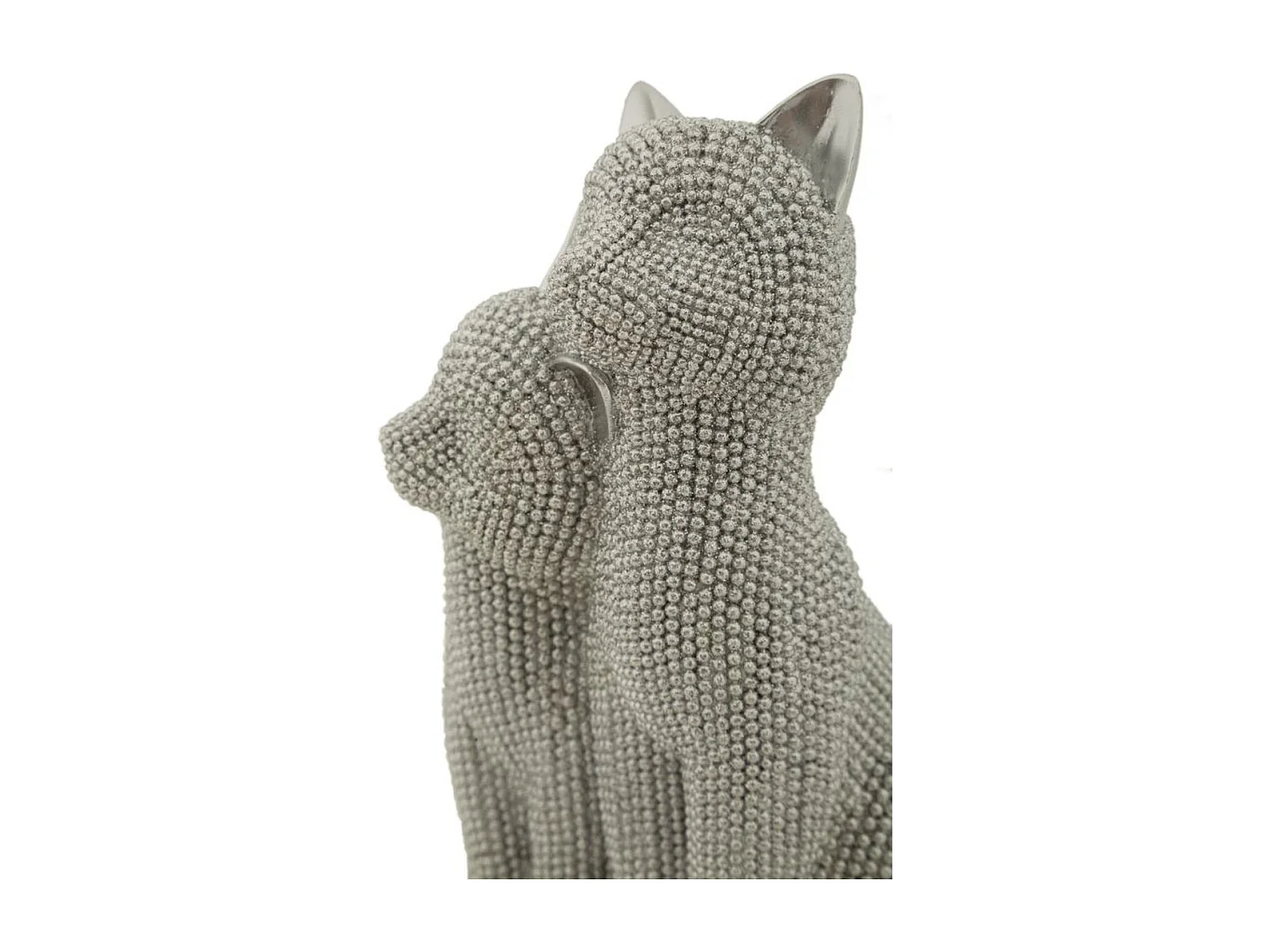 Rzeźba Koty 1, Srebrny, 13x10x21 cm, Seven Design