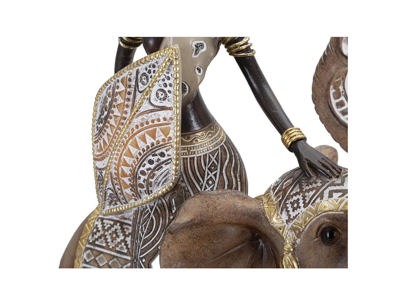 Beeldhouwwerk Africa 11, Veelkleurig, 22,5x12x32,5 cm, Epikasa