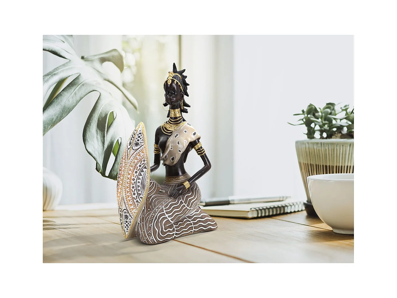 Sculpture Afrique 14, Multicouleur, 13,5x9x24,5 cm, Epikasa