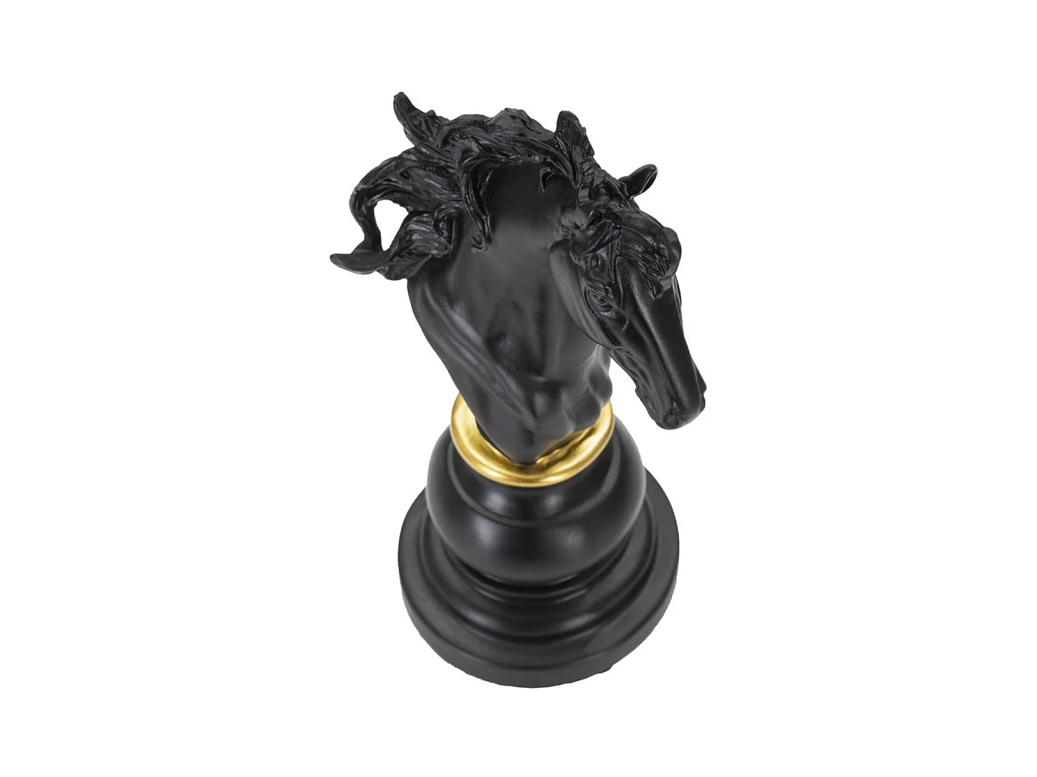 Beeldhouwwerk Schaken 12, Zwart, 14x11x27 cm, Epikasa