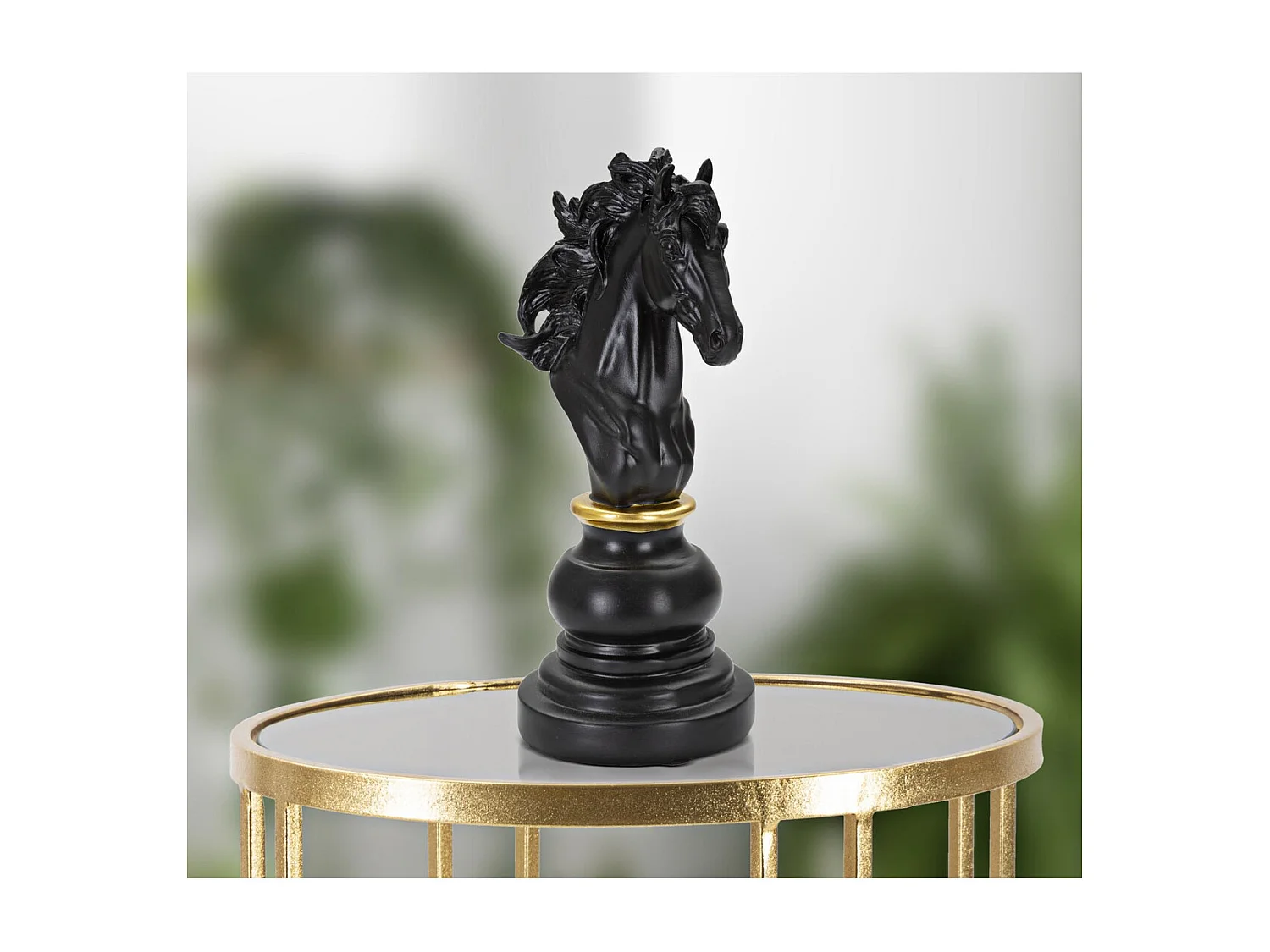 Rzeźba Szachy 12, Czarny, 14x11x27 cm, Seven Design