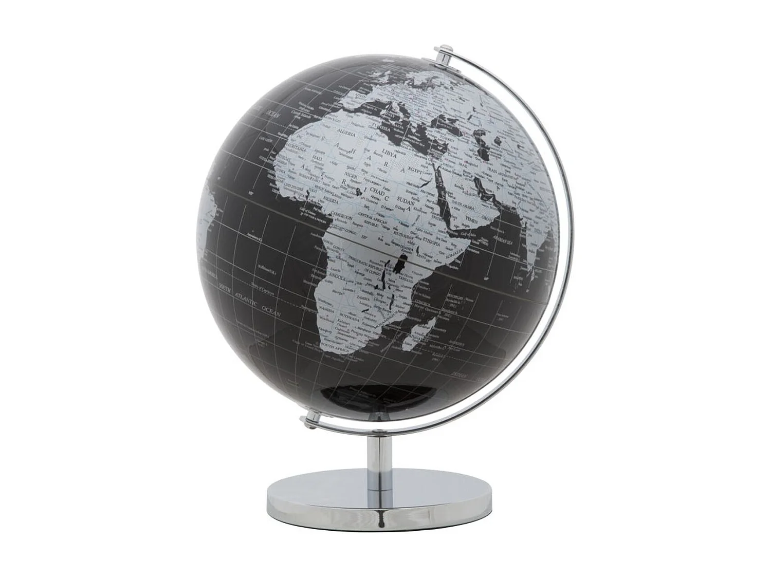 Globe de Table MF222, Noir, 25x25x34 cm, Seven Design