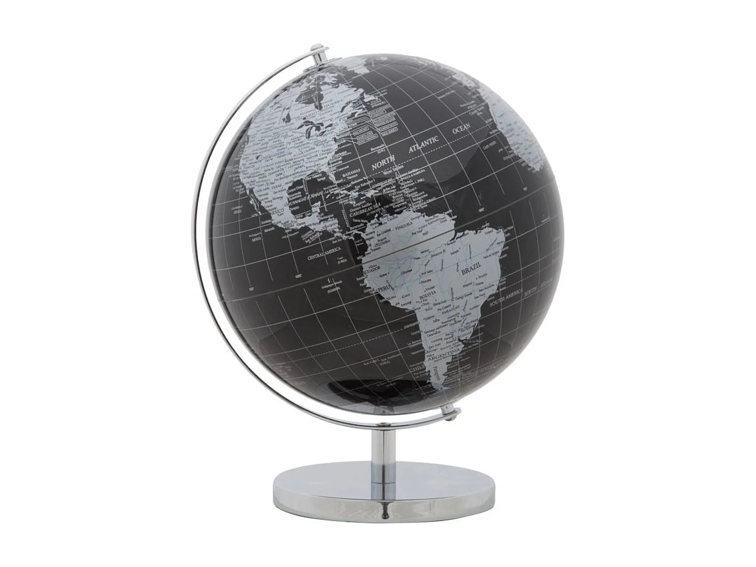 Globe de Table MF222, Noir, 25x25x34 cm, Seven Design