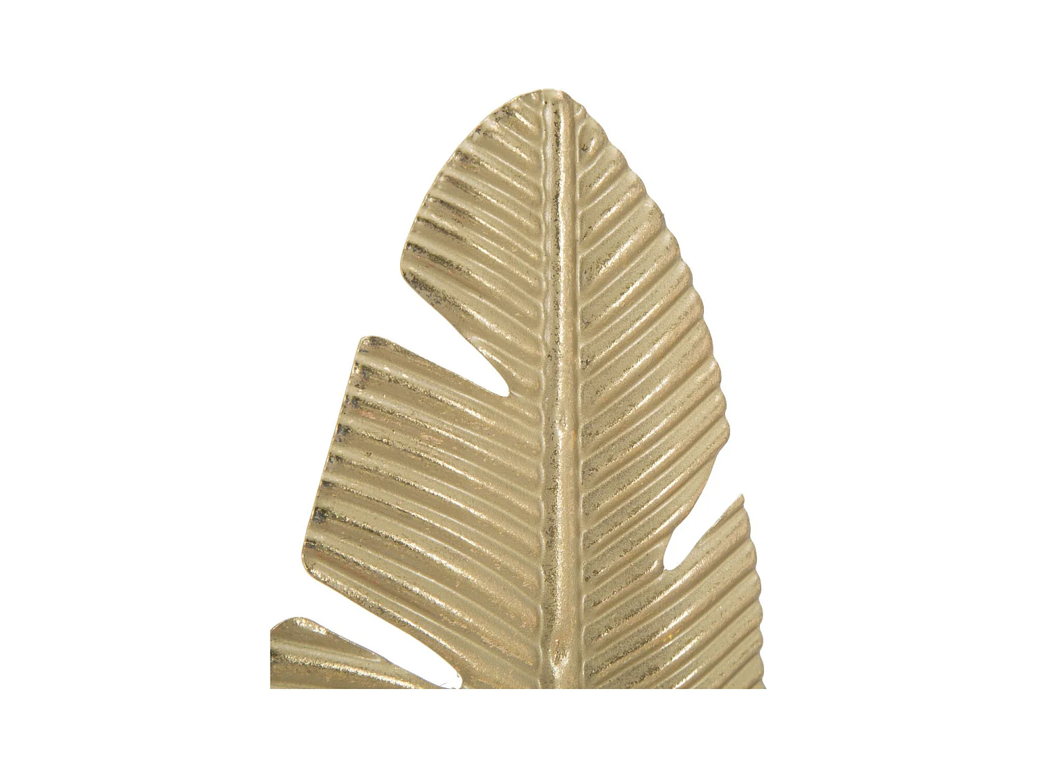 Beeldhouwwerk Blad 75, Goud, 10x10x34 cm, Epikasa