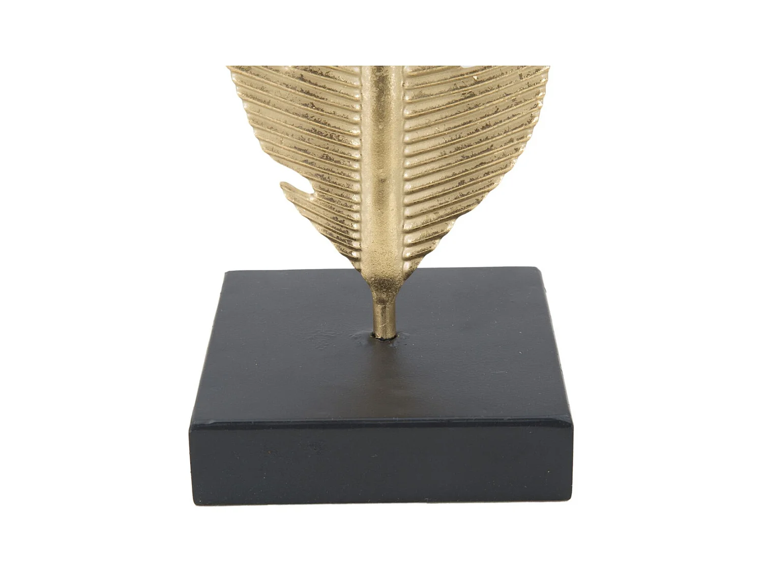 Beeldhouwwerk Blad 75, Goud, 10x10x34 cm, Epikasa