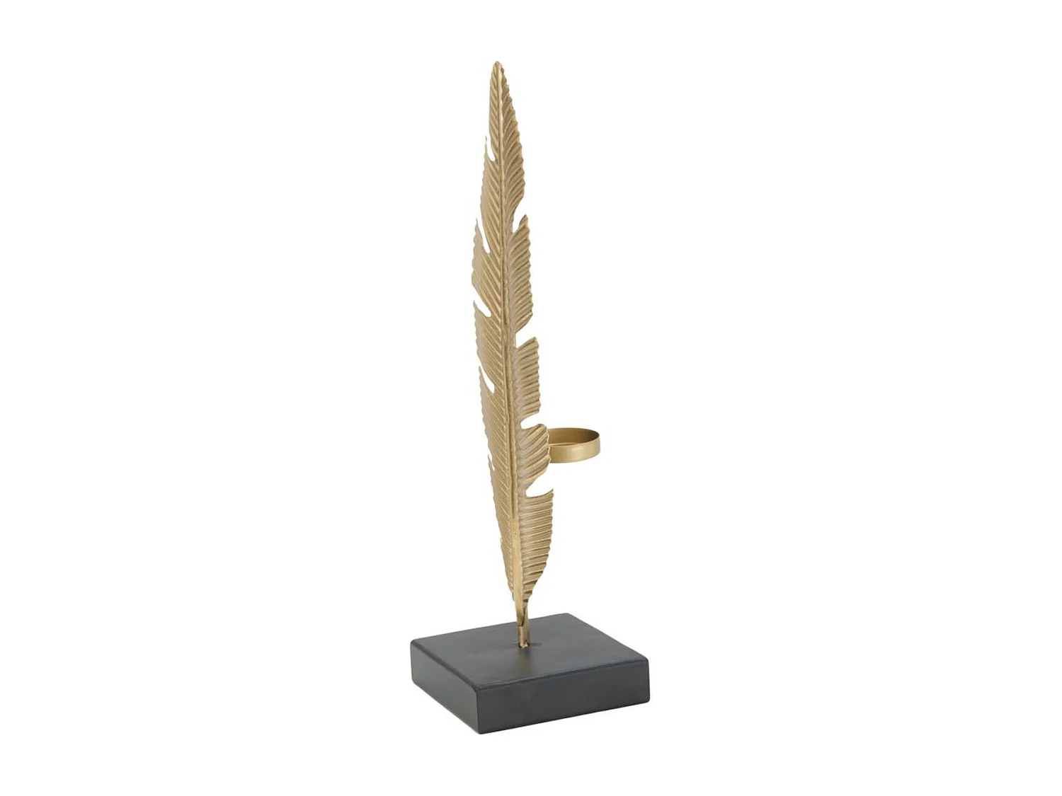 Sculpture Feuille 75, Or, 10x10x34 cm, Seven Design
