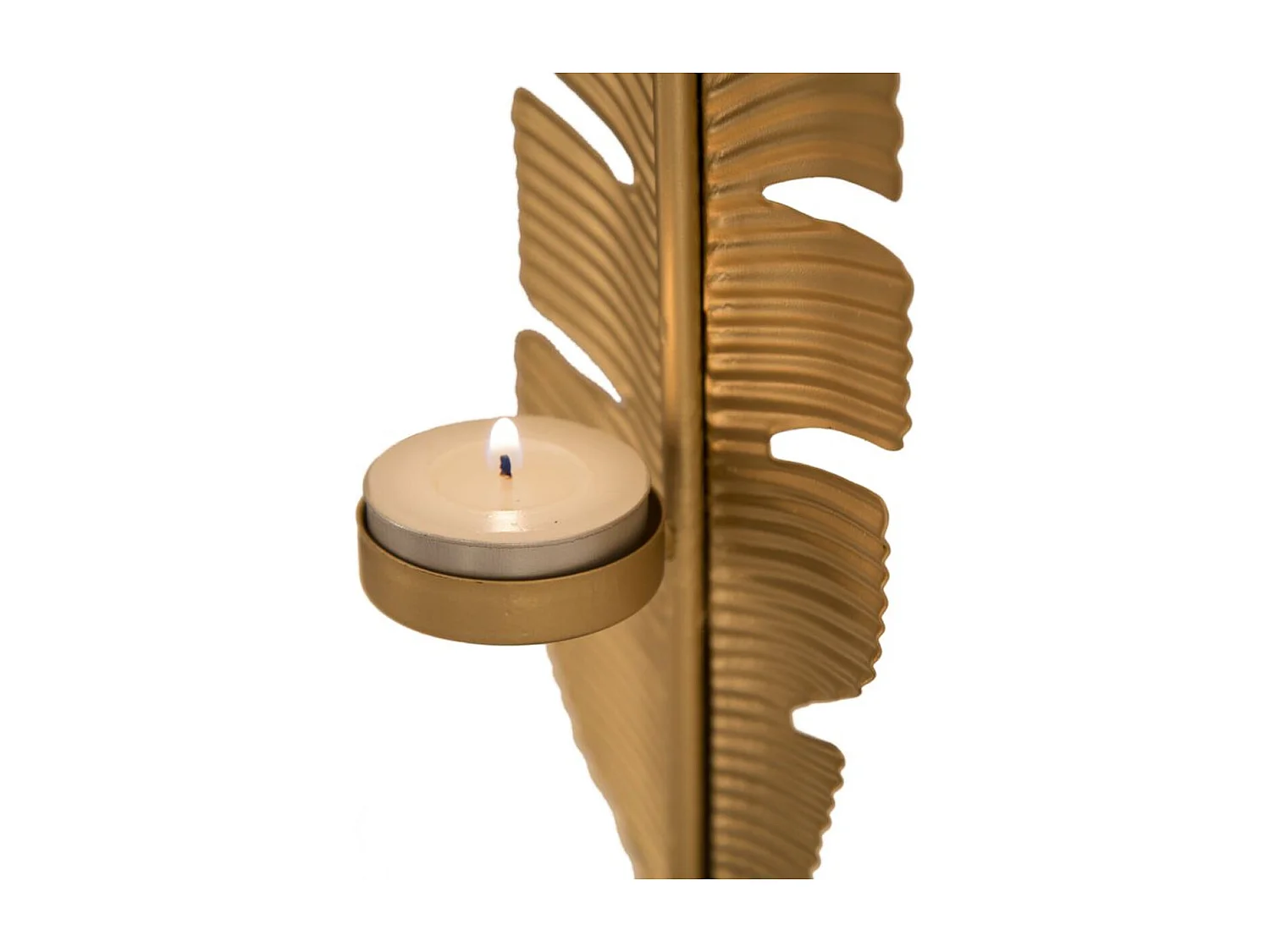 Sculpture Feuille 75, Or, 10x10x34 cm, Seven Design