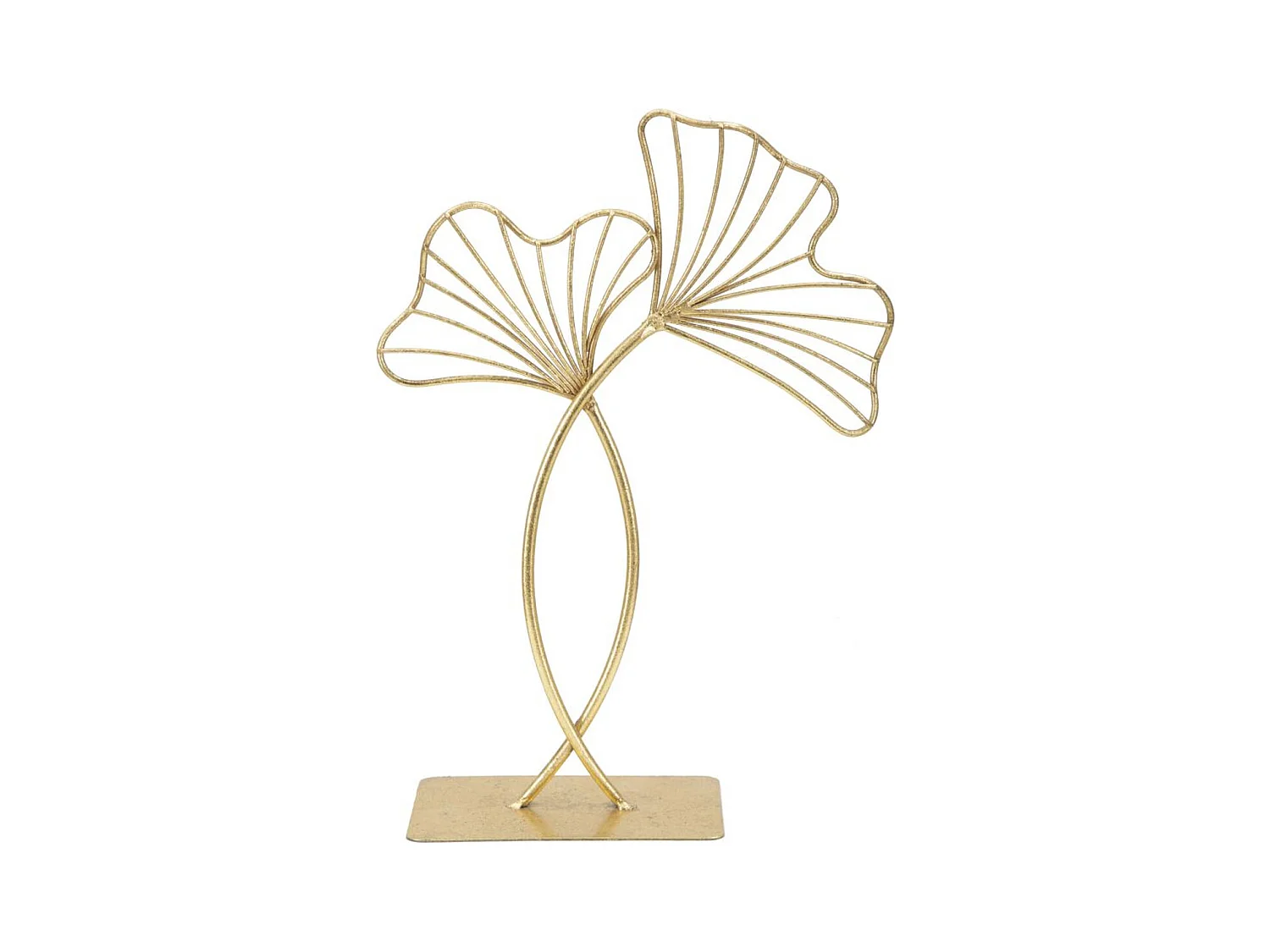 Beeldhouwwerk Blad 63, Goud, 25x8,5x35 cm, Epikasa