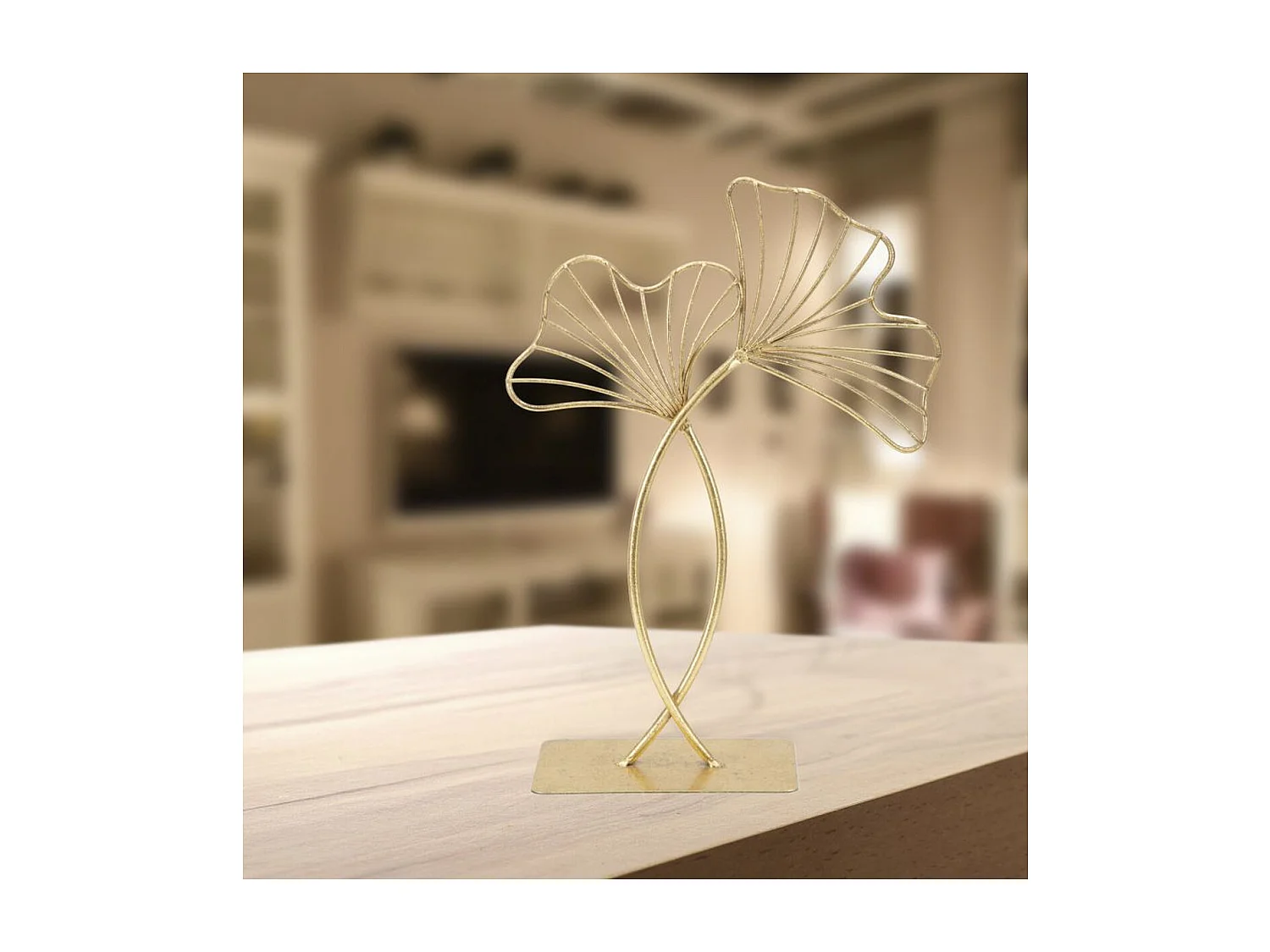 Rzeźba Liść 63, Złoto, 25x8,5x35 cm, Seven Design