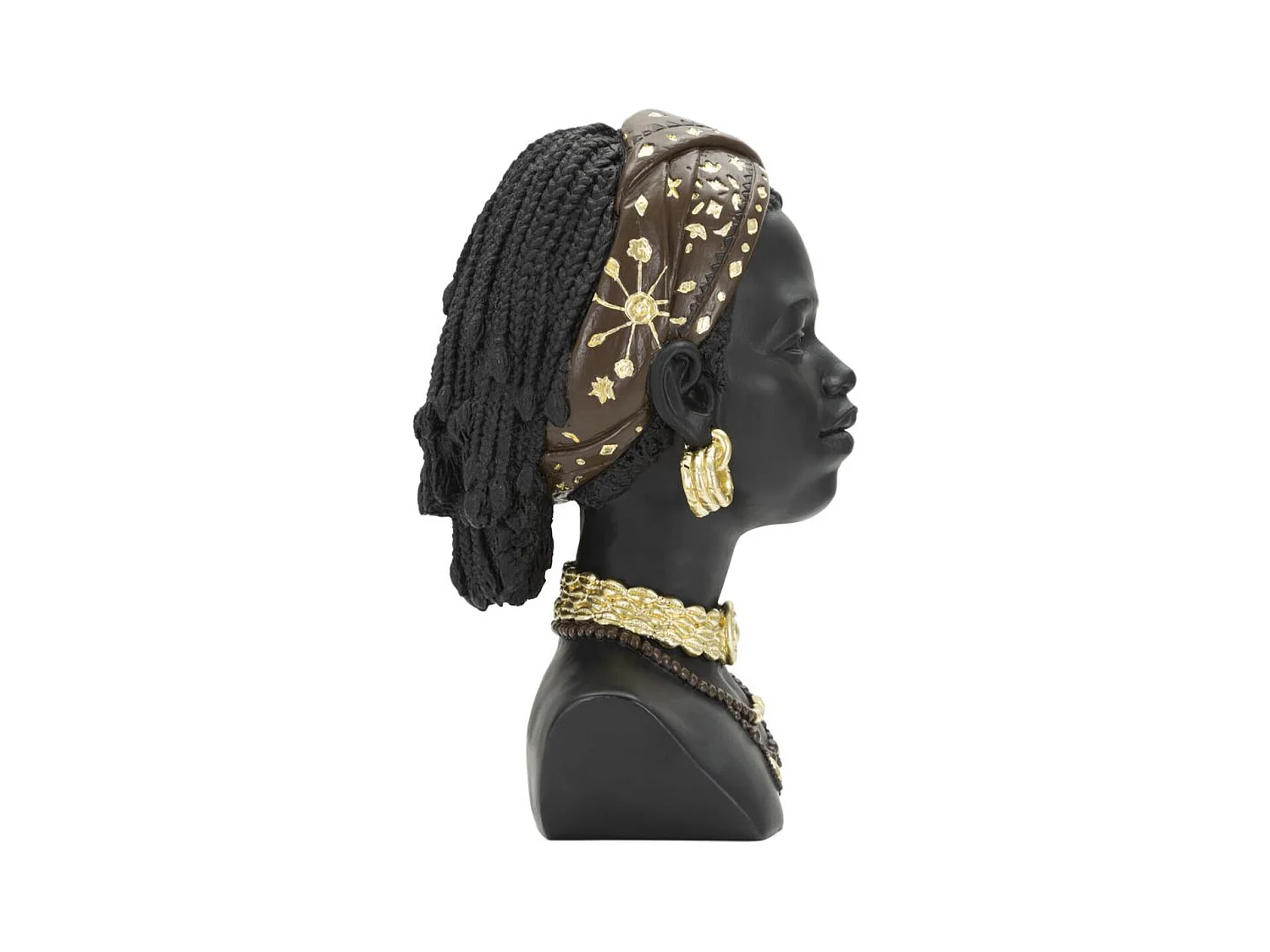 Scultura Africa 4, Nero, 19x18,5x30 cm, Epikasa