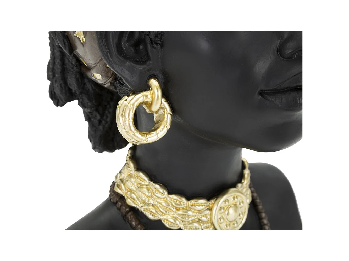 Scultura Africa 4, Nero, 19x18,5x30 cm, Epikasa