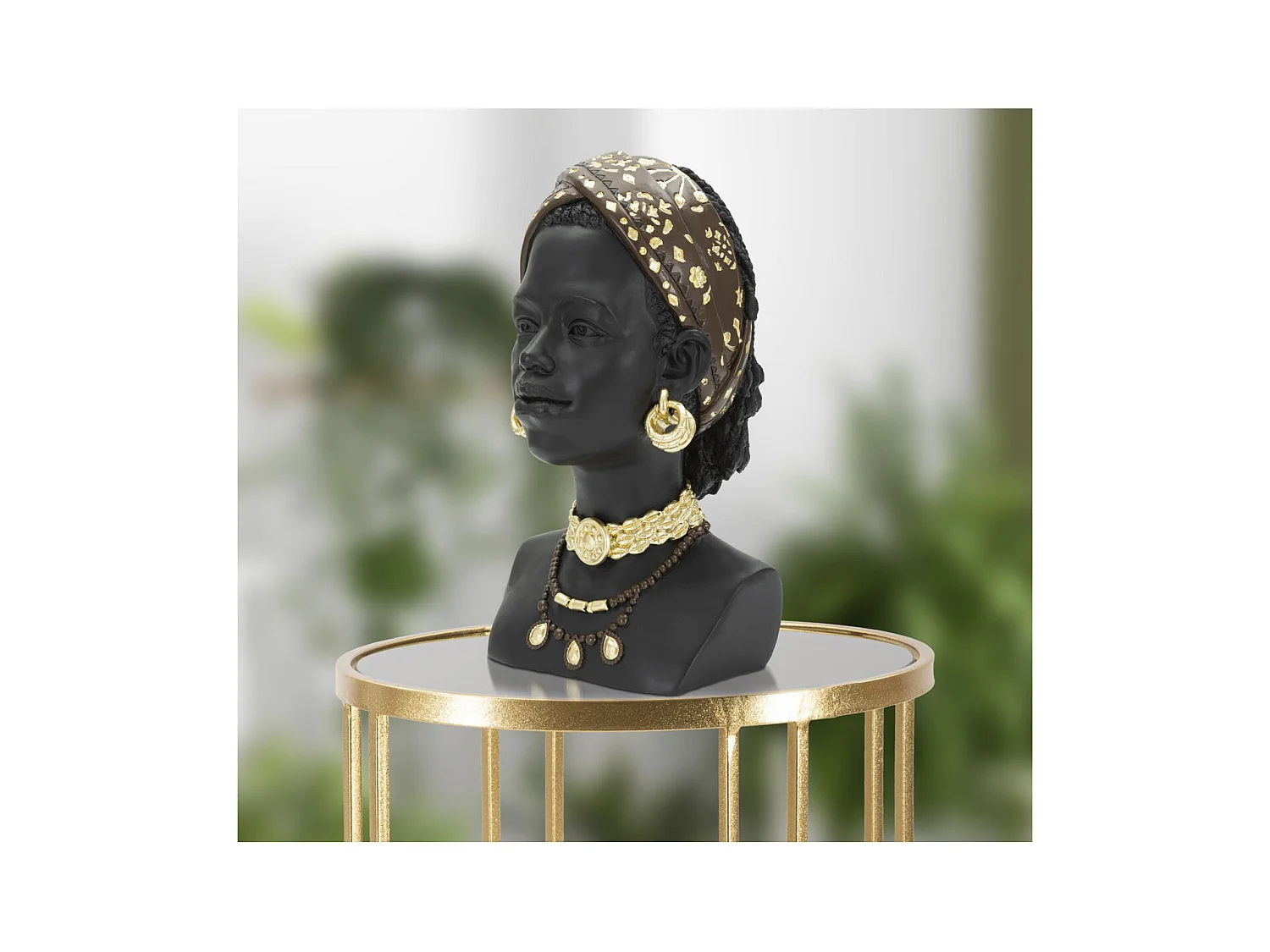 Scultura Africa 4, Nero, 19x18,5x30 cm, Epikasa