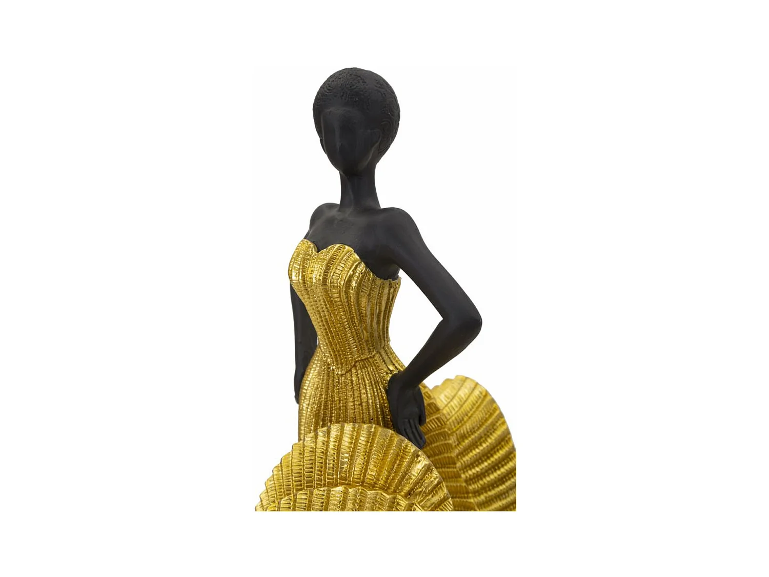 Beeldhouwwerk Danser 5, Goud, 16,5x15x36 cm, Seven Design