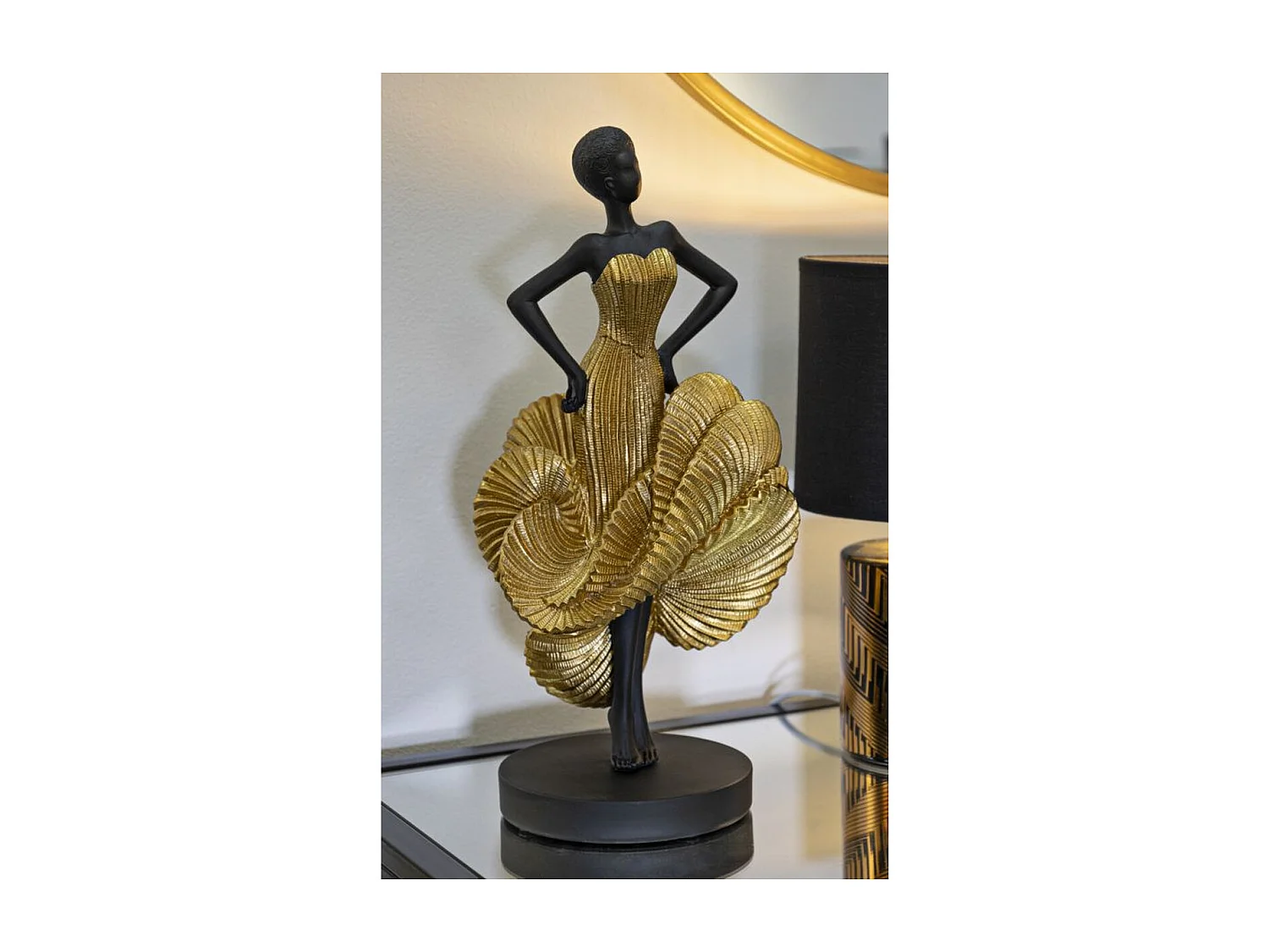 Sculpture Danseur 5, Or, 16,5x15x36 cm, Seven Design