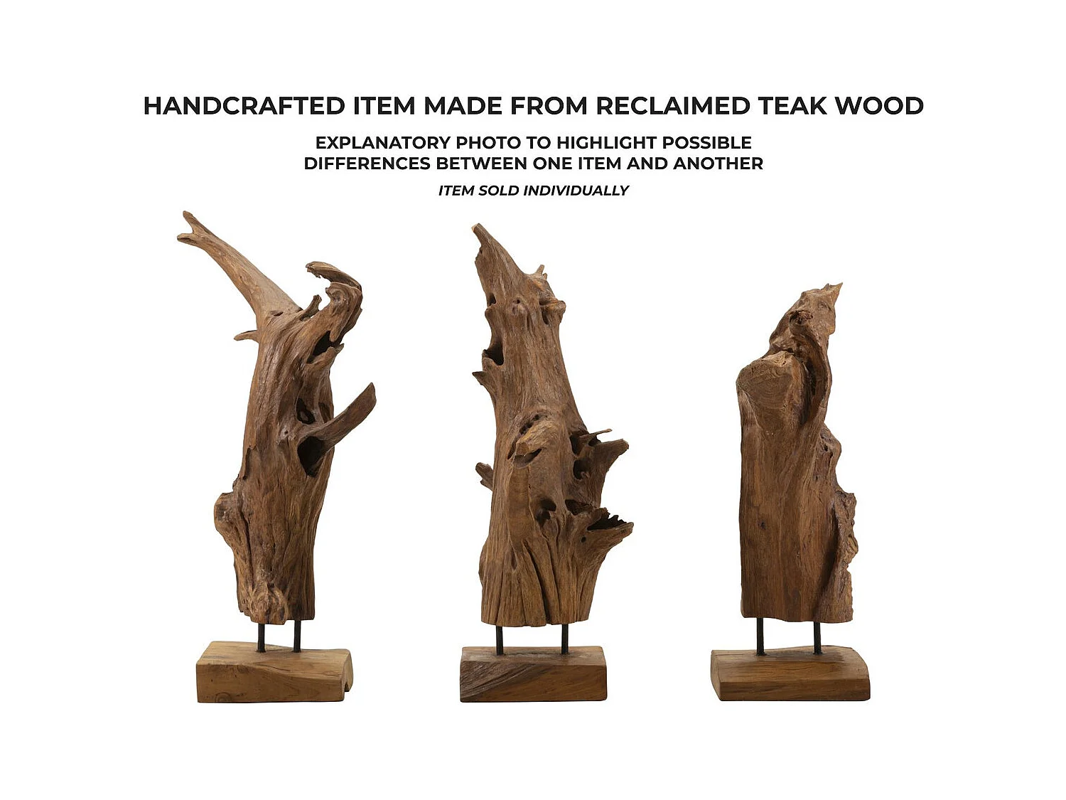 Rzeźba Korzeń 2, Brązowy, 23x27x64 cm, Epikasa