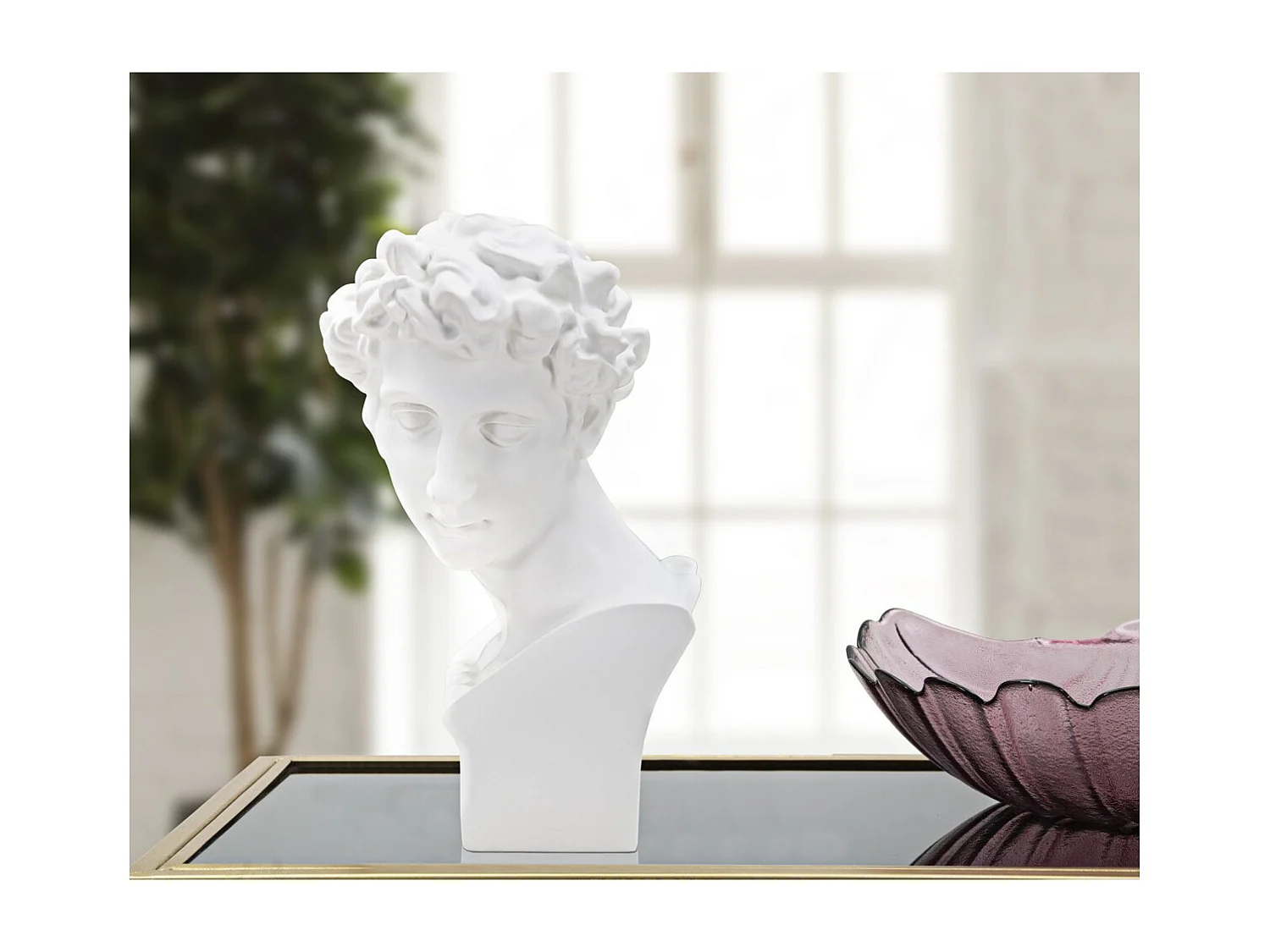 Rzeźba Grecja 4, Biały, 20x17,5x30 cm, Seven Design