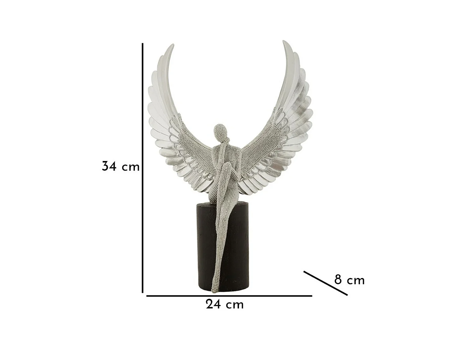 Escultura Fénix 1, Prata, 24x8x34 cm, Epikasa