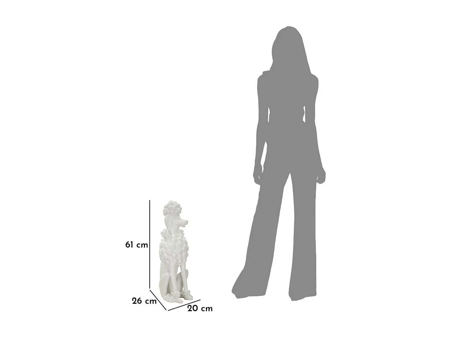 Scultura MF366, Bianco, 20x26x61 cm, Epikasa