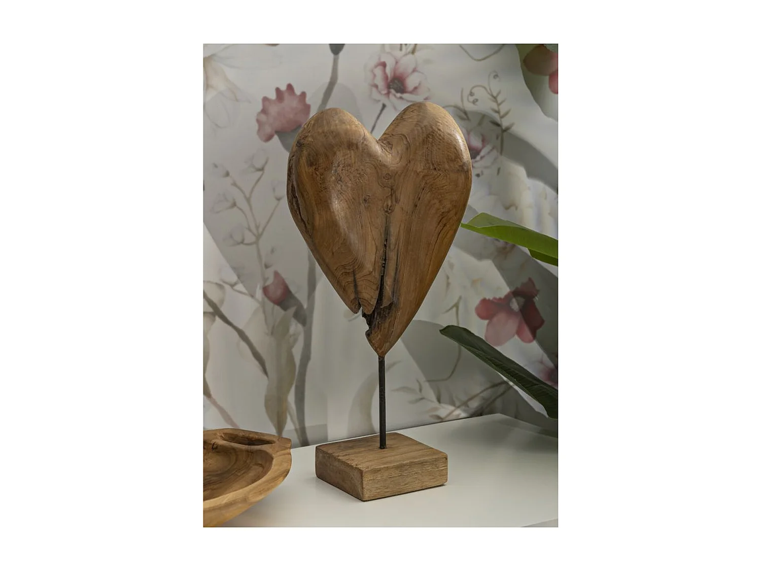 Rzeźba Serce 5, Brązowy, 25x12x45 cm, Epikasa