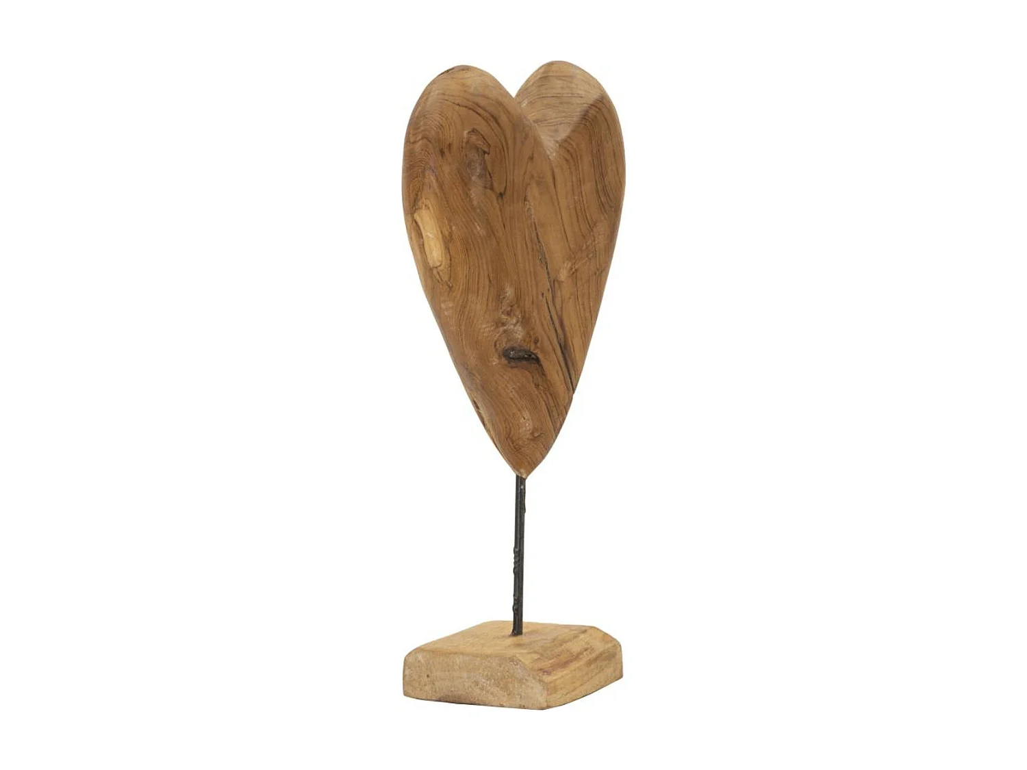 Rzeźba Serce 5, Brązowy, 25x12x45 cm, Seven Design