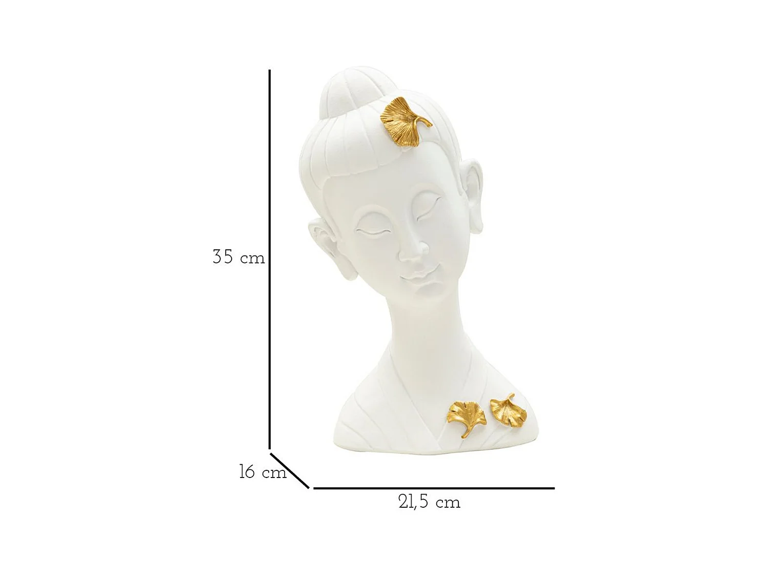 Rzeźba MF373, Biały, 21,5x16x35 cm, Epikasa