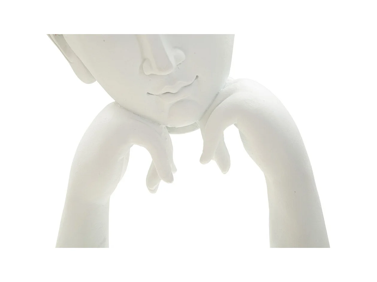 Beeldhouwwerk MF372, Wit, 21,5x13x36 cm, Epikasa