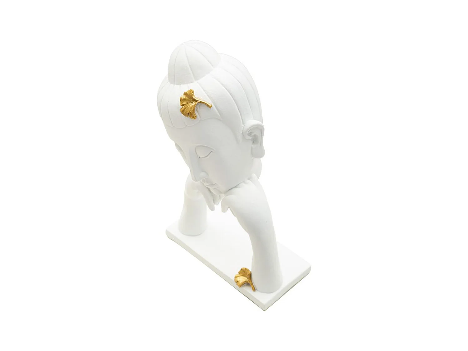 Beeldhouwwerk MF372, Wit, 21,5x13x36 cm, Epikasa