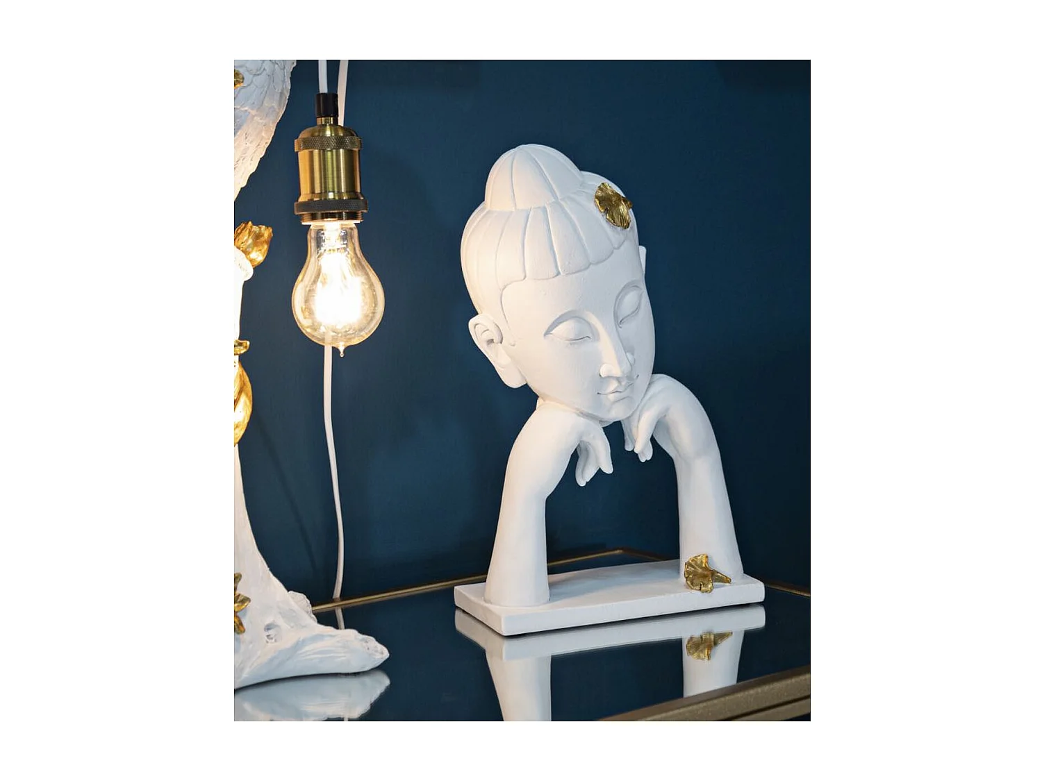 Sculpture MF372, Blanc, 21,5x13x36 cm, Seven Design