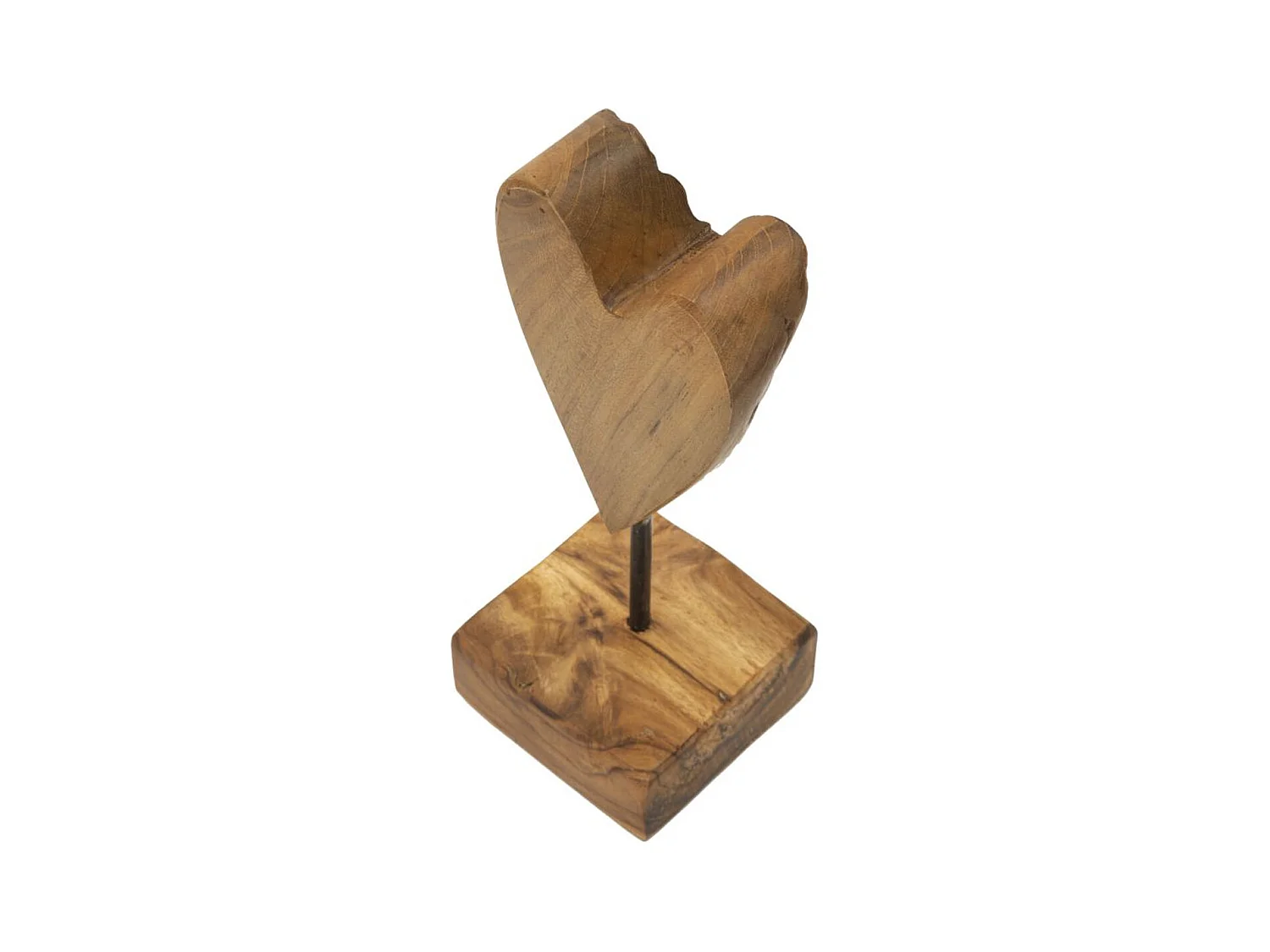 Rzeźba Serce 10, Brązowy, 10x10x25 cm, Epikasa