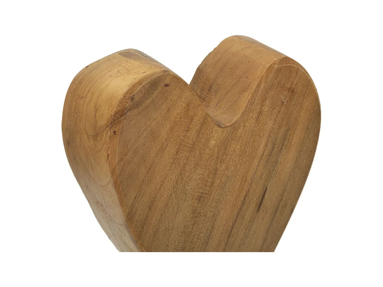 Rzeźba Serce 10, Brązowy, 10x10x25 cm, Epikasa