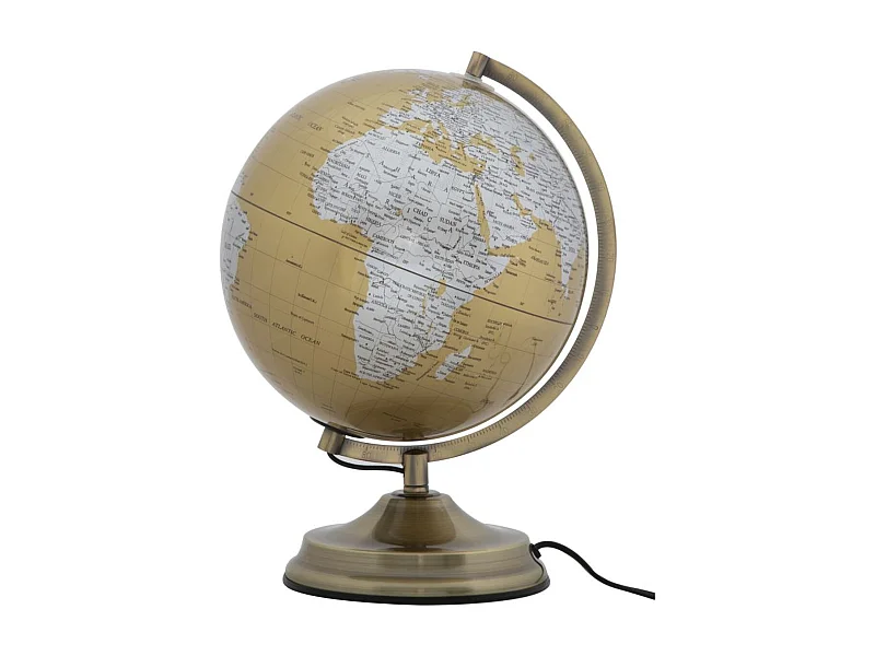 Globe de Table MF220, Or, 25x25x38 cm, Epikasa
