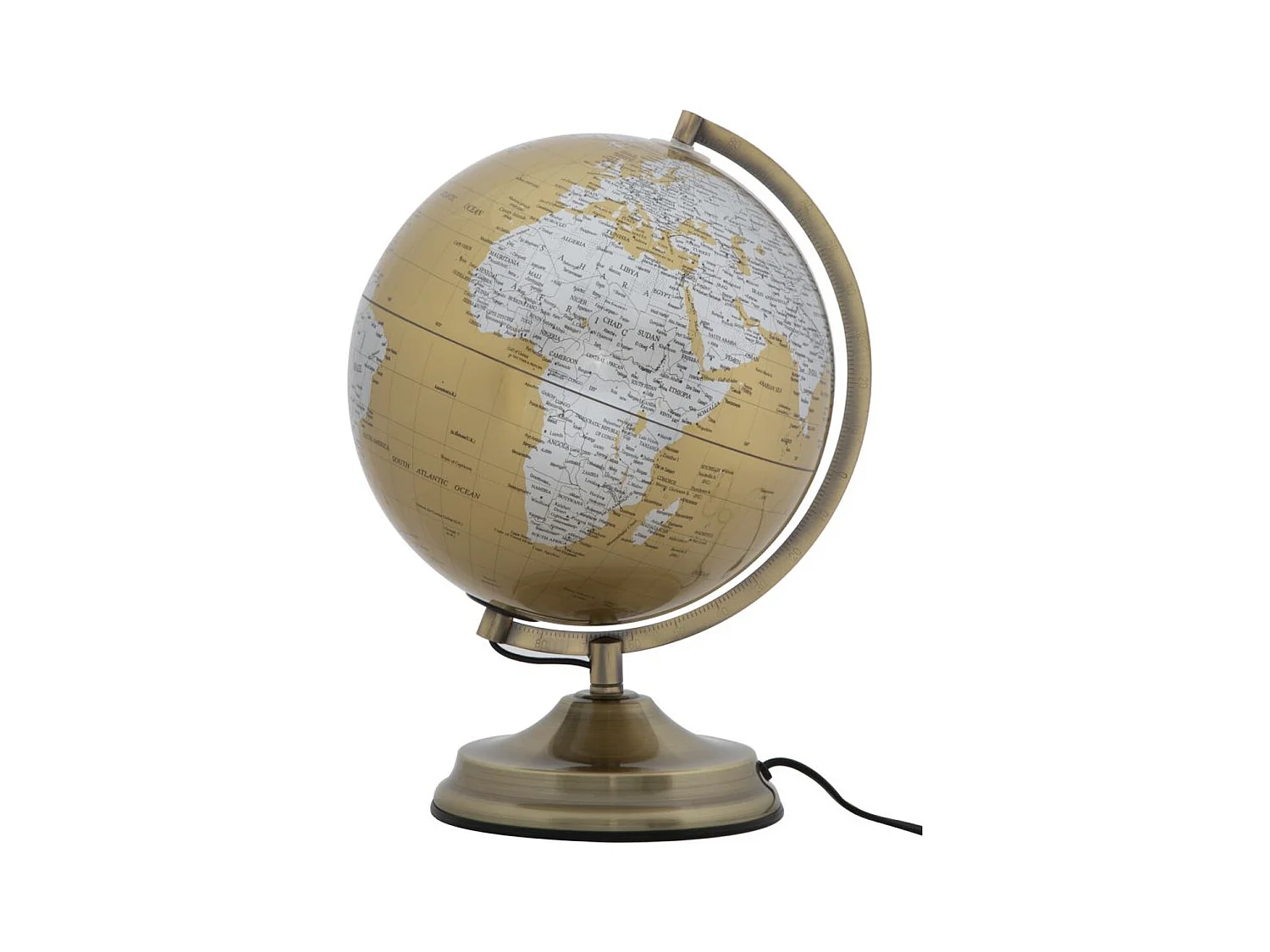 Globe de Table MF220, Or, 25x25x38 cm, Epikasa